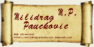 Milidrag Paučković vizit kartica